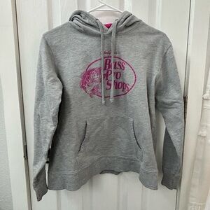 Women’s Bass Pro Shops Gray Hoodie with Pink Logo